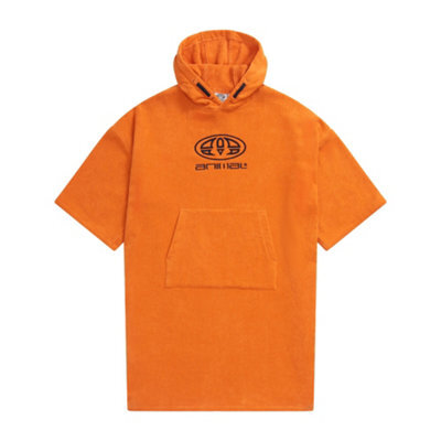 Animal Childrens/kids Gill Towelling Organic Poncho Orange (S-M) - image 1