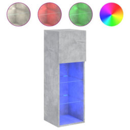 Berkfield Durable Tv Cabinet With Led Lights Concrete Grey 30.5X30X90 Cm - thumbnail 1