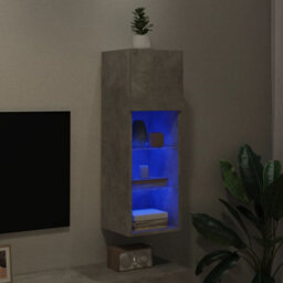 Berkfield Durable Tv Cabinet With Led Lights Concrete Grey 30.5X30X90 Cm - thumbnail 5