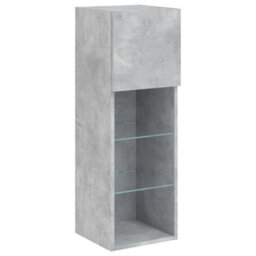 Berkfield Durable Tv Cabinet With Led Lights Concrete Grey 30.5X30X90 Cm - thumbnail 7