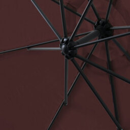 Sundaze 3M Wine Red Garden Banana Parasol Cantilever Umbrella Patio W/ Base & Cover - thumbnail 5