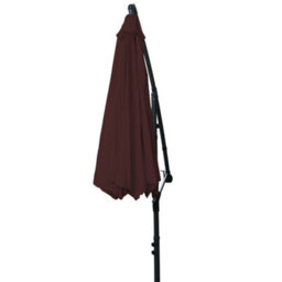 Sundaze 3M Wine Red Garden Banana Parasol Cantilever Umbrella Patio W/ Base & Cover - thumbnail 3