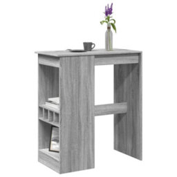 Berkfield Bar Table With Racks Grey Sonoma 90X47.5X103.5 Cm Engineered Wood - thumbnail 1