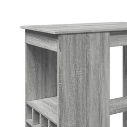 Berkfield Bar Table With Racks Grey Sonoma 90X47.5X103.5 Cm Engineered Wood - thumbnail 7