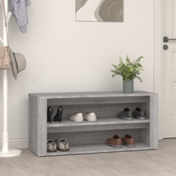Berkfield Shoe Rack Grey Sonoma 100X35X45 Cm Engineered Wood - thumbnail 1