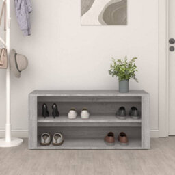 Berkfield Shoe Rack Grey Sonoma 100X35X45 Cm Engineered Wood - thumbnail 3