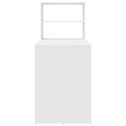 Berkfield Desk With Storage White 113X54X120 Cm Engineered Wood - thumbnail 5