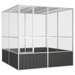 Walplus Bird Cage Anthracite 213.5X217.5X211.5 Cm Galvanised Steel - thumbnail 1
