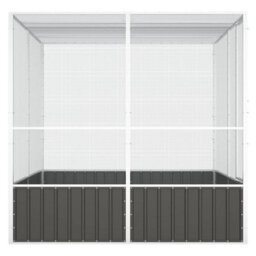 Walplus Bird Cage Anthracite 213.5X217.5X211.5 Cm Galvanised Steel - thumbnail 4