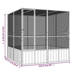 Walplus Bird Cage Anthracite 213.5X217.5X211.5 Cm Galvanised Steel - thumbnail 6