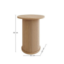 Omari Circular Side Lamp Table - thumbnail 6