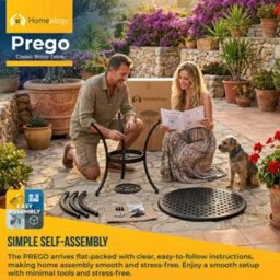 Homeology Prego Black Garden And Patio Cast Aluminium Bistro Table - thumbnail 8