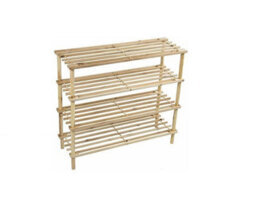 4 Tier Natural Wooden Entry Way Shoe Rack Storage Bench Durable & Sturdy Space Saver Perfect For Hallway Bedroom Organiser Holder - thumbnail 5