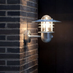 Nordlux Agger Outdoor Galvanized Steel Wall Light Coastal/marine Safe Silver,mains - thumbnail 1