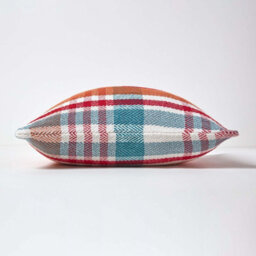 Homescapes Red Tartan 100% Cotton Falun Cushion Cover, 60 X 60 Cm - thumbnail 2