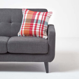 Homescapes Red Tartan 100% Cotton Falun Cushion Cover, 60 X 60 Cm - thumbnail 4