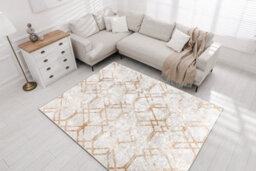 RugsX Miro 51805.804 Washing Carpet Geometric, Trellis Anti-Slip - Gold 200X290 Cm - thumbnail 5