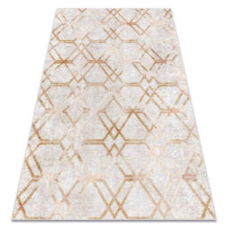 RugsX Miro 51805.804 Washing Carpet Geometric, Trellis Anti-Slip - Gold 200X290 Cm - thumbnail 4
