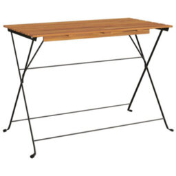 Walplus 5 Piece Folding Bistro Set Solid Wood Acacia And Steel - thumbnail 8