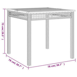 Walplus 5 Piece Garden Outdoor Dining Set Suitable For Backyard, Patio With Cushions Black Poly Rattan - thumbnail 9