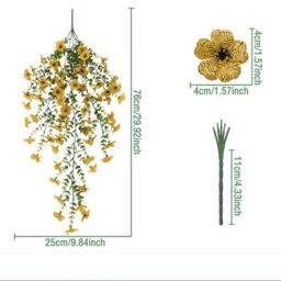 2 Pack Hanging Artificial Flowers, 2 Plants, 76 Cm Long, Weather - Resistant - thumbnail 2