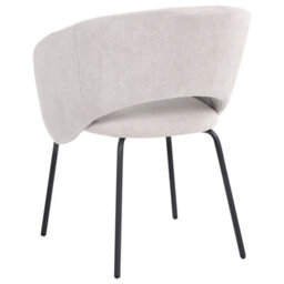 Beliani Set Of 2 Dining Chairs Blakely Fabric Off-White - thumbnail 7