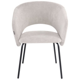 Beliani Set Of 2 Dining Chairs Blakely Fabric Off-White - thumbnail 5