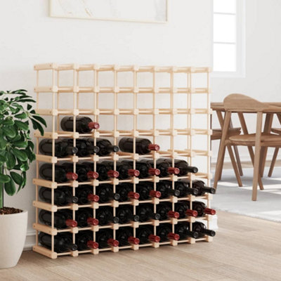 Vidaxl Wine Rack For 72 Bottles 90.5X23X90.5 Cm Solid Wood Pine - image 1