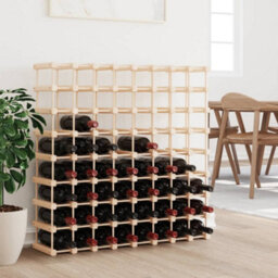 Vidaxl Wine Rack For 72 Bottles 90.5X23X90.5 Cm Solid Wood Pine - thumbnail 1