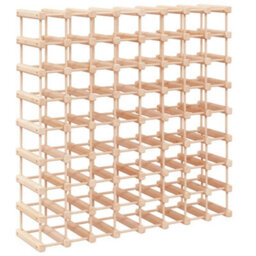 Vidaxl Wine Rack For 72 Bottles 90.5X23X90.5 Cm Solid Wood Pine - thumbnail 5