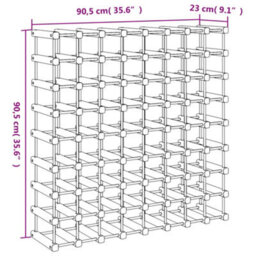 Vidaxl Wine Rack For 72 Bottles 90.5X23X90.5 Cm Solid Wood Pine - thumbnail 8