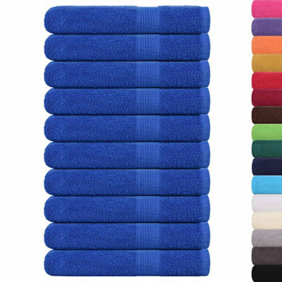 Berkfield Durable Towels 10 Pcs Blue 100X200 Cm 360 Gsm 100% Cotton