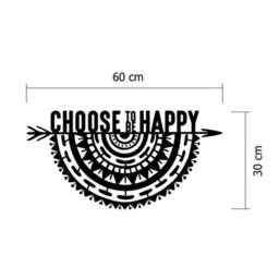 "Decortie Modern Metal Wall Art ""choose To Be"" Home Ornament Decorative Minimalist Design Hanging Wall Sculpture, Black" - thumbnail 4