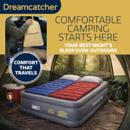 Dreamcatcher Premium Blow Up Inflatable Double Air Bed Mattress With Built In Pump 205 X 150 X 50Cm Storage Bag Included - thumbnail 8