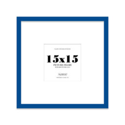 "15X15"" Blue Picture Frame - 15X15"" Square Frame With 11X11"" Mount For 15X15""/11X11"" Pictures Art Deco Style Room Decor, 1 Pack" - thumbnail 1