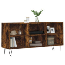 Berkfield Sturdy Tv Cabinet Smoked Oak 103.5X30X50 Cm Engineered Wood - thumbnail 3