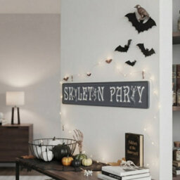Garden Greatness Spooky Metal Skeleton Party Sign - thumbnail 2