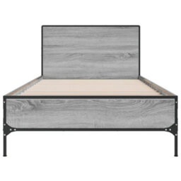 Berkfield Bed Frame Without Mattress Grey Sonoma 75X190 Cm Small Single - thumbnail 4