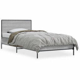 Berkfield Bed Frame Without Mattress Grey Sonoma 75X190 Cm Small Single - thumbnail 2