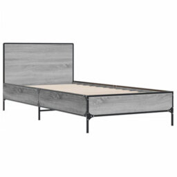 Berkfield Bed Frame Without Mattress Grey Sonoma 75X190 Cm Small Single - thumbnail 3