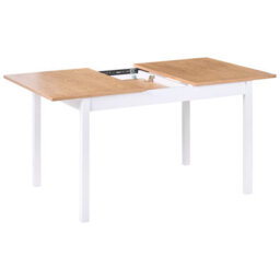 Beliani Extending Dining Table Houston Light Brown/ White 120/150 Cm 90 Cm Pine Wood - thumbnail 4