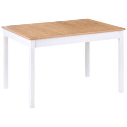 Beliani Extending Dining Table Houston Light Brown/ White 120/150 Cm 90 Cm Pine Wood - thumbnail 5