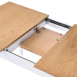 Beliani Extending Dining Table Houston Light Brown/ White 120/150 Cm 90 Cm Pine Wood - thumbnail 7