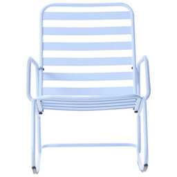Beliani Garden Rocking Chair Turi Metal Light Blue - thumbnail 4