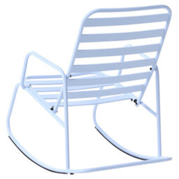 Beliani Garden Rocking Chair Turi Metal Light Blue - thumbnail 5