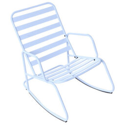 Beliani Garden Rocking Chair Turi Metal Light Blue - thumbnail 6