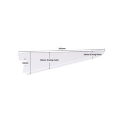 Afit White Twin Slot Brackets 170mm - Pack Of 2 - 32mm Twin Slot Adjustable Wall Shelving - thumbnail 3