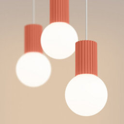 Sollux Lighting Halo Aluminum/glass Peach 3 Lights Modern Pendant Lamps - thumbnail 4