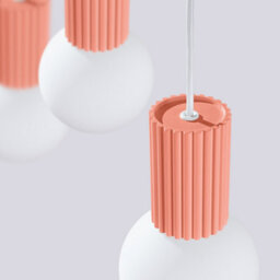 Sollux Lighting Halo Aluminum/glass Peach 3 Lights Modern Pendant Lamps - thumbnail 6