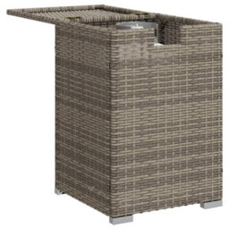 Vidaxl Propane Tank Cover Table Grey 40X40X60 Cm Poly Rattan - thumbnail 4